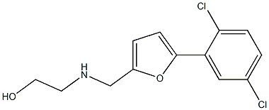 2-(((5-(2,5-DICHLOROPHENYL)-2-FURYL)METHYL)AMINO)ETHANOL Struktur