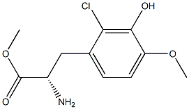 METHYL (2S)-2-AMINO-3-(2-CHLORO-3-HYDROXY-4-METHOXYPHENYL)PROPANOATE Struktur