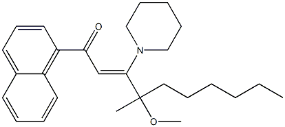 4-METHOXY-4-METHYL-1-NAPHTHALEN-1-YL-3-PIPERIDIN-1-YL-DEC-2-EN-1-ONE Struktur