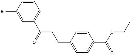 3'-BROMO-3-(4-CARBOETHOXYPHENYL)PROPIOPHENONE Struktur