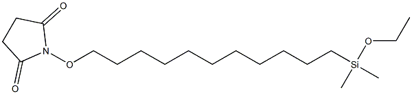 11-(SUCCINIMIDYLOXY)UNDECYLDIMETHYLETHOXYSILANE Struktur