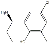 2-((1R)-1-AMINOPROPYL)-4-CHLORO-6-METHYLPHENOL Struktur