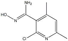 2-CHLORO-N'-HYDROXY-4,6-DIMETHYL-3-PYRIDINECARBOXIMIDAMIDE Struktur