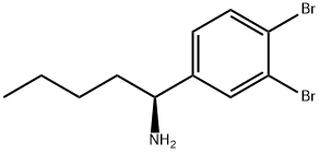 (1S)-1-(3,4-DIBROMOPHENYL)PENTYLAMINE Struktur