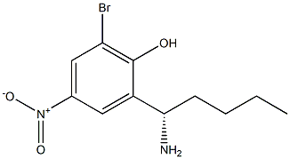 2-((1S)-1-AMINOPENTYL)-6-BROMO-4-NITROPHENOL Struktur