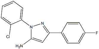 1-(2-CHLOROPHENYL)-3-(4-FLUOROPHENYL)-1H-PYRAZOL-5-AMINE Struktur