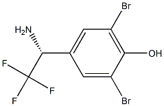 4-((1R)-1-AMINO-2,2,2-TRIFLUOROETHYL)-2,6-DIBROMOPHENOL Struktur