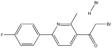 2-BROMO-1-[6-(4-FLUORO-PHENYL)-2-METHYLPYRIDIN-3-YL]ETHANONE HYDROBROMIDE Struktur