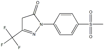 3-(TRIFLUOROMETHYL)-1-(4-(METHYLSULFONYL)PHENYL)-1H-PYRAZOL-5(4H)-ONE Struktur