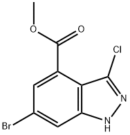 6-BROMO-3-CHLORO-4-(1H)INDAZOLE METHYL CARBOXYLATE Struktur