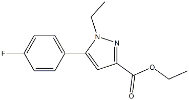 ETHYL 1-ETHYL-5-(4-FLUOROPHENYL)-1H-PYRAZOLE-3-CARBOXYLATE Struktur