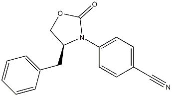 (S)-4-(4-BENZYL-2-OXOOXAZOLIDIN-3-YL)BENZONITRILE Struktur