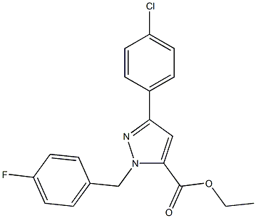 ETHYL 1-(4-FLUOROBENZYL)-3-(4-CHLOROPHENYL)-1H-PYRAZOLE-5-CARBOXYLATE Struktur