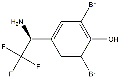 4-((1S)-1-AMINO-2,2,2-TRIFLUOROETHYL)-2,6-DIBROMOPHENOL Struktur