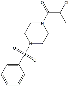 1-(2-CHLOROPROPANOYL)-4-(PHENYLSULFONYL)PIPERAZINE Struktur