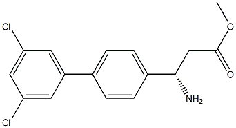 METHYL (3S)-3-AMINO-3-[4-(3,5-DICHLOROPHENYL)PHENYL]PROPANOATE Struktur