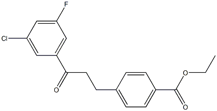 3-(4-CARBOETHOXYPHENYL)-3'-CHLORO-5'-FLUOROPROPIOPHENONE Struktur