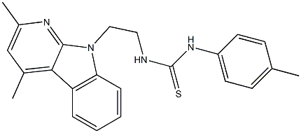 N-[2-(2,4-DIMETHYL-9H-PYRIDO[2,3-B]INDOL-9-YL)ETHYL]-N'-(4-METHYLPHENYL)THIOUREA Struktur