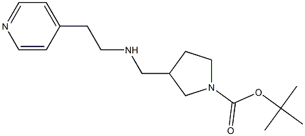 1-BOC-3-([(PYRIDIN-4-YLETHYL)-AMINO]-METHYL)-PYRROLIDINE Struktur