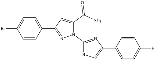 3-(4-BROMOPHENYL)-1-[4-(4-FLUOROPHENYL)-1,3-THIAZOL-2-YL]-1H-PYRAZOL-5-YLFORMAMIDE Struktur