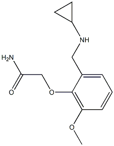 2-(2-((CYCLOPROPYLAMINO)METHYL)-6-METHOXYPHENOXY)ACETAMIDE Struktur