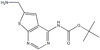 TERT-BUTYL 6-(AMINOMETHYL)THIENO[2,3-D]PYRIMIDIN-4-YLCARBAMATE Struktur