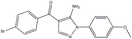 (5-AMINO-1-(4-METHOXYPHENYL)-1H-PYRAZOL-4-YL)(4-BROMOPHENYL)METHANONE Struktur