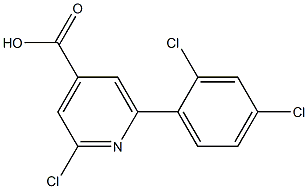 2-CHLORO-6-(2,4-DICHLOROPHENYL)PYRIDINE-4-CARBOXYLIC ACID Struktur