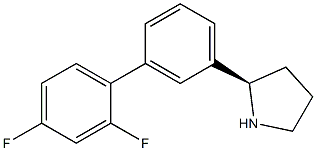 (2R)-2-[3-(2,4-DIFLUOROPHENYL)PHENYL]PYRROLIDINE Struktur