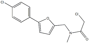 2-CHLORO-N-[[5-(4-CHLOROPHENYL)-2-FURYL]METHYL]-N-METHYLACETAMIDE Struktur