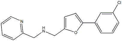 1-(5-(3-CHLOROPHENYL)-2-FURYL)-N-(PYRIDIN-2-YLMETHYL)METHANAMINE Struktur