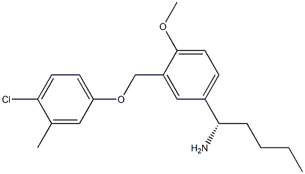 (1S)-1-(3-[(4-CHLORO-3-METHYLPHENOXY)METHYL]-4-METHOXYPHENYL)PENTYLAMINE Struktur