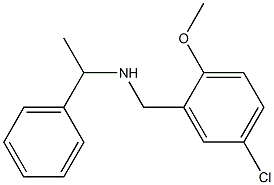 N-(5-CHLORO-2-METHOXYBENZYL)-1-PHENYLETHANAMINE Struktur