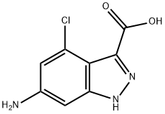 6-AMINO-4-CHLORO-3-INDAZOLECARBOXYLIC ACID Struktur