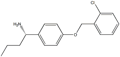 (1S)-1-(4-[(2-CHLOROPHENYL)METHOXY]PHENYL)BUTYLAMINE Struktur