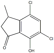 4,6-DICHLORO-7-HYDROXY-3-METHYLINDAN-1-ONE Struktur