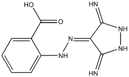 2-[2-(3,5-DIIMINOPYRAZOLIDIN-4-YLIDENE)HYDRAZINO]BENZOIC ACID Struktur