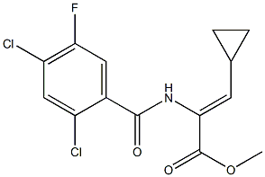 3-CYCLOPROPYL-2-(2,4-DICHLORO-5-FLUOROBENZOYL)AMINOACRYLIC ACID METHYL ESTER Struktur