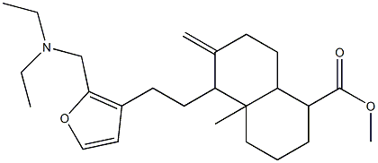 5-[2-(2-DIETHYLAMINOMETHYL-FURAN-3-YL)-ETHYL]-1,4A-DIMETHYL-6-METHYLENE-DECAHYDRO-NAPHTHALENE-1-CARBOXYLIC ACID Struktur