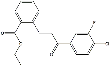 3-(2-CARBOETHOXYPHENYL)-4'-CHLORO-3'-FLUOROPROPIOPHENONE Struktur