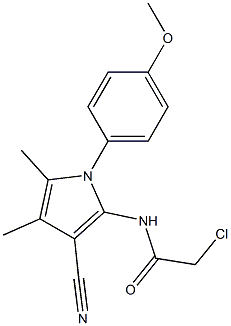 2-CHLORO-N-[3-CYANO-1-(4-METHOXYPHENYL)-4,5-DIMETHYL-1H-PYRROL-2-YL]ACETAMIDE Struktur