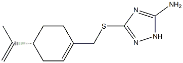 3-(([(4R)-4-ISOPROPENYLCYCLOHEX-1-EN-1-YL]METHYL)THIO)-1H-1,2,4-TRIAZOL-5-AMINE Struktur