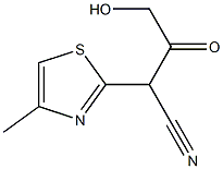 4-HYDROXY-2-(4-METHYL-1,3-THIAZOL-2-YL)-3-OXOBUTANENITRILE Struktur