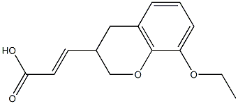 (2E)-3-(8-ETHOXY-3,4-DIHYDRO-2H-CHROMEN-3-YL)ACRYLIC ACID Struktur