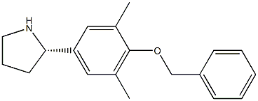 5-((2S)PYRROLIDIN-2-YL)-1,3-DIMETHYL-2-(PHENYLMETHOXY)BENZENE Struktur