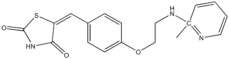 5-[4-[2-METHYL-(2-PYRIDYL)AMINOETHOXY]BENZAL]-2,4-THIAZOLE DIONE Struktur