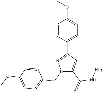 1-(4-METHOXYBENZYL)-3-(4-METHOXYPHENYL)-1H-PYRAZOLE-5-CARBOHYDRAZIDE Struktur