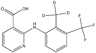 2-[2-METHYL-D3-3-(TRIFLUOROMETHYL)PHENYLAMINO]NICOTINIC ACID Struktur