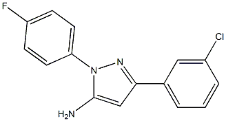 3-(3-CHLOROPHENYL)-1-(4-FLUOROPHENYL)-1H-PYRAZOL-5-AMINE Struktur