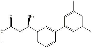 METHYL (3R)-3-AMINO-3-[3-(3,5-DIMETHYLPHENYL)PHENYL]PROPANOATE Struktur